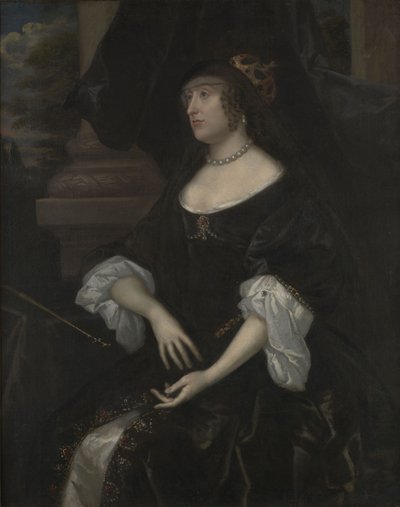 Portret van Elizabeth Stuart, Koningin van Bohemen (1596-1662) door After Gerard van Honthorst